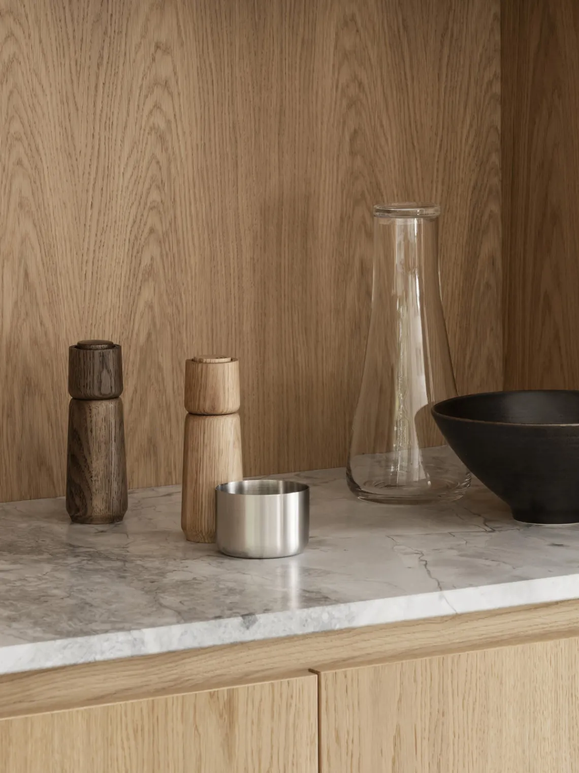 Outlet Molinillo de sal y pimienta de madera de roble Ro Molinillos De Especias|Molinillos De Especias