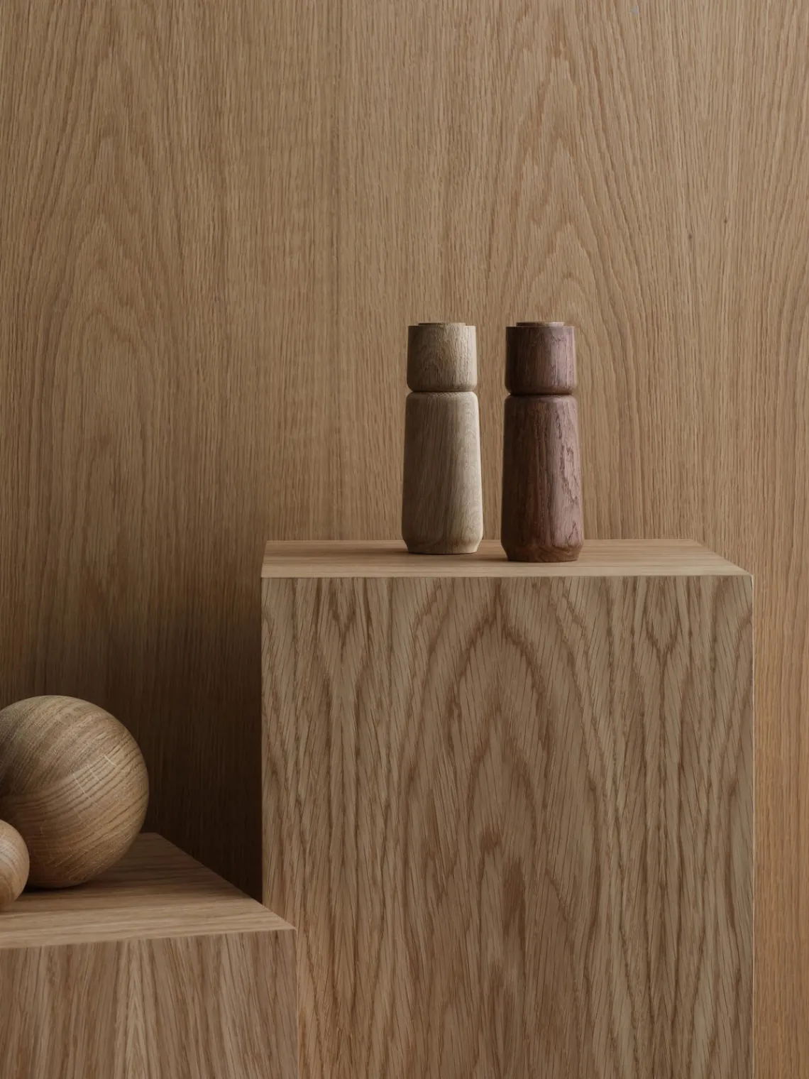 Outlet Molinillo de sal y pimienta de madera de roble Ro Molinillos De Especias|Molinillos De Especias