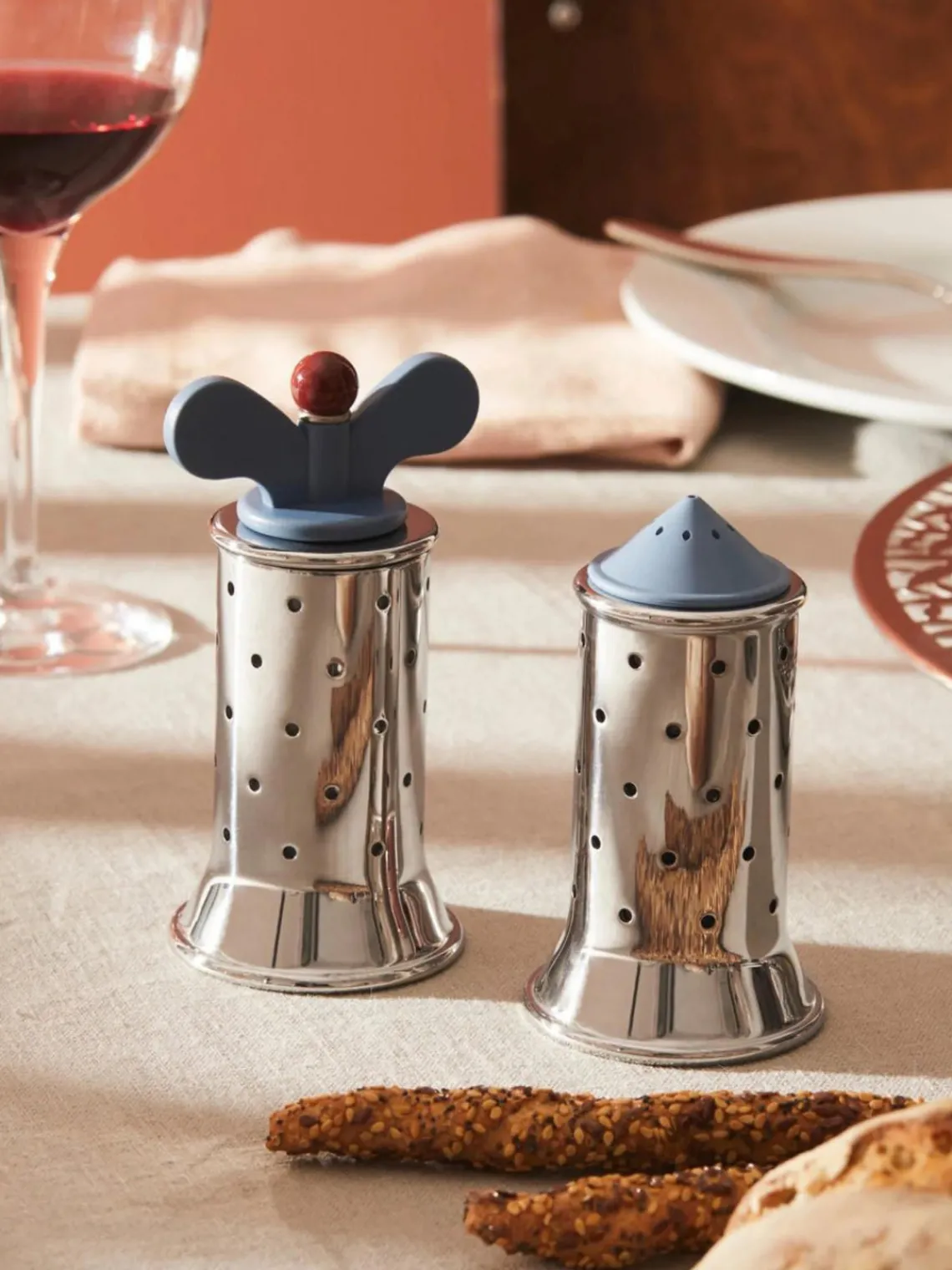 Molinillos De Especias|Molinillos De Especias>ALESSI Molinillo pimentero Graves Gris azulado, plateado