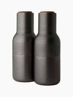 Molinillos De Especias|Molinillos De Especias></noscript>Audo Copenhagen Molinillos de sal y pimienta con tapón de madera de nogal Bottle Grinders, 2 uds. Gris antracita, madera de nogal