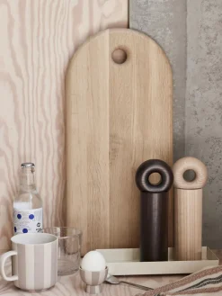 Molinillos De Especias|Molinillos De Especias>Oyoy Living Design Molino de especias de madera de fresno Hoop Mill Madera de fresno lacada en claro