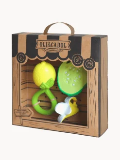 Juguetes Para Bebés|Juguetes Para Bebés>Oli & Carol Mordedores para bebé artesanales con sonajero Newborn, 3 uds.