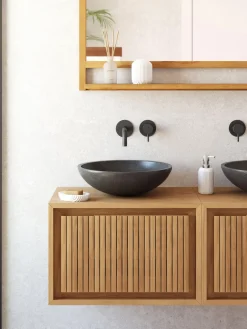 Outlet Mueble bajo lavabo de madera de teca Taciana, 60 cm Armarios De Baño|Armarios De Baño