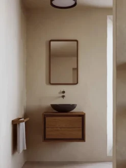 Armarios De Baño|Armarios De Baño> Mueble bajo lavabo de madera de teca Kenta Madera de teca oscura