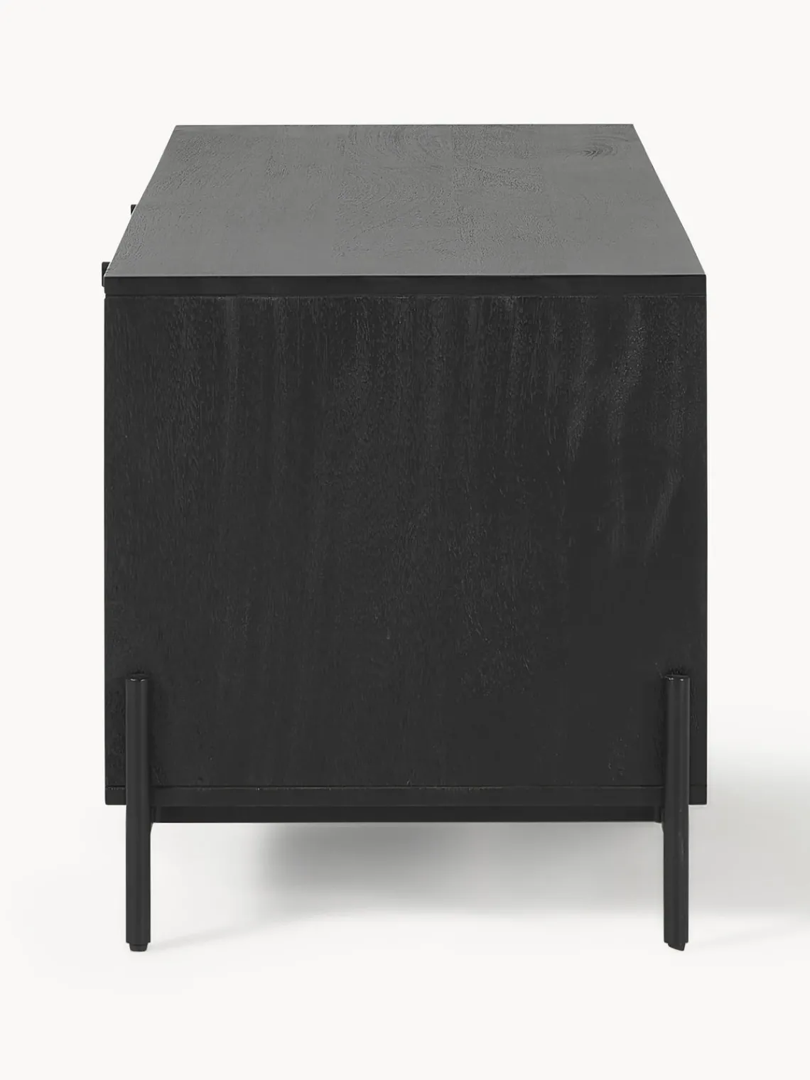 Muebles De Tv|Muebles De Tv>Westwing Collection Mueble de TV con tejido vienés Vienna Madera de mango, negro