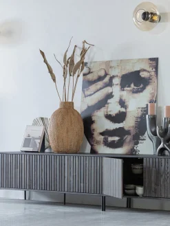 Mueble TV de madera de fresno Avourio, 3 puertas Muebles De Tv|Muebles De Tv