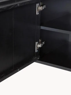 Best Mueble TV de madera de pino con frente acanalado Avourio, 3 puertas Muebles De Tv|Muebles De Tv