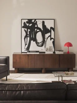 Muebles De Tv|Muebles De Tv>Westwing Collection Mueble TV de madera de roble Cadi Madera de roble pintado marrón