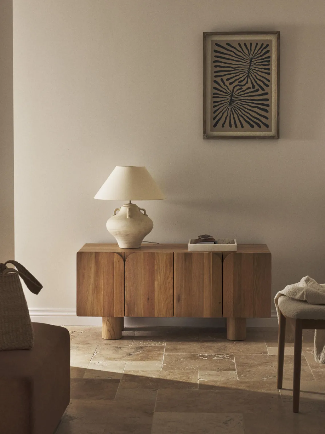 Muebles De Tv|Muebles De Tv>Westwing Collection Mueble TV de madera de roble Cadi Madera de roble pintado marrón