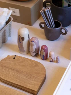 Muñecos nido de madera Schima Superba, 5 uds. Niños Juguetes A Partir De 1 Año|Decoración Infantil