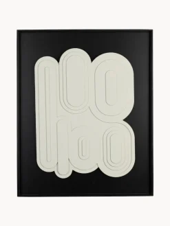 Objetos Decorativos De Pared|Jarrones>Zuiver Mural en relieve de yeso enmarcado August