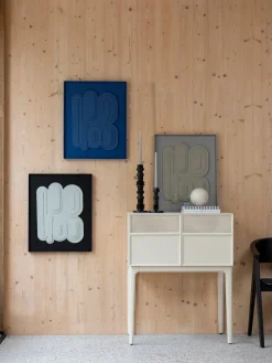 Objetos Decorativos De Pared|Jarrones>Zuiver Mural en relieve de yeso enmarcado August