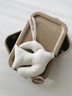 Cajas Musicales Y Móviles|Decoración Infantil>Ferm Living Kids Móvil de música de algodón ecológico Swif Bird Blanco Off White, madera de haya