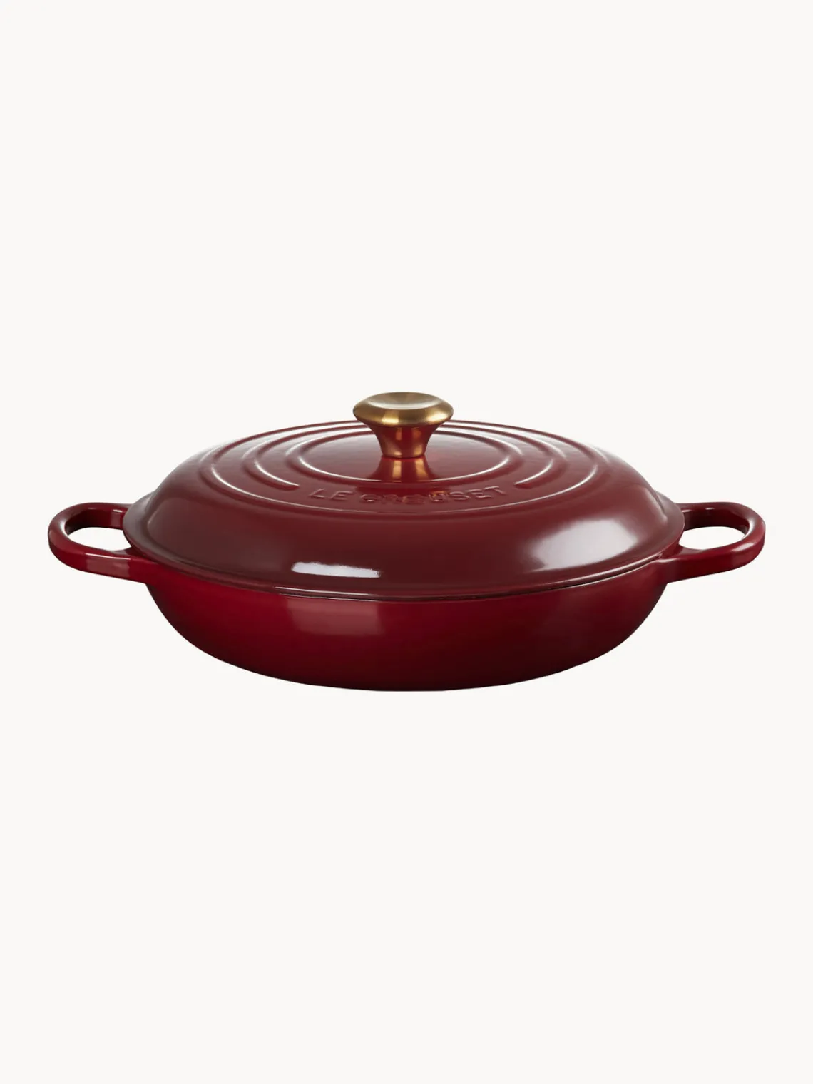 Ollas|Ollas>LE CREUSET Olla de hierro fundido Signature Collection Rojo vino, dorado