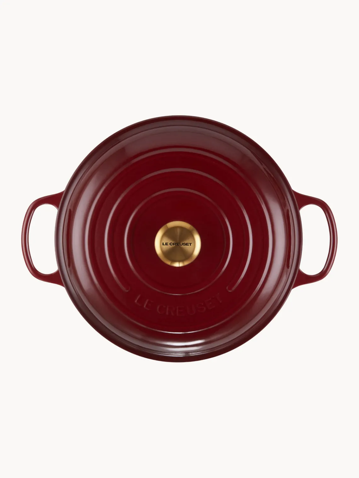 Ollas|Ollas>LE CREUSET Olla de hierro fundido Signature Collection Rojo vino, dorado