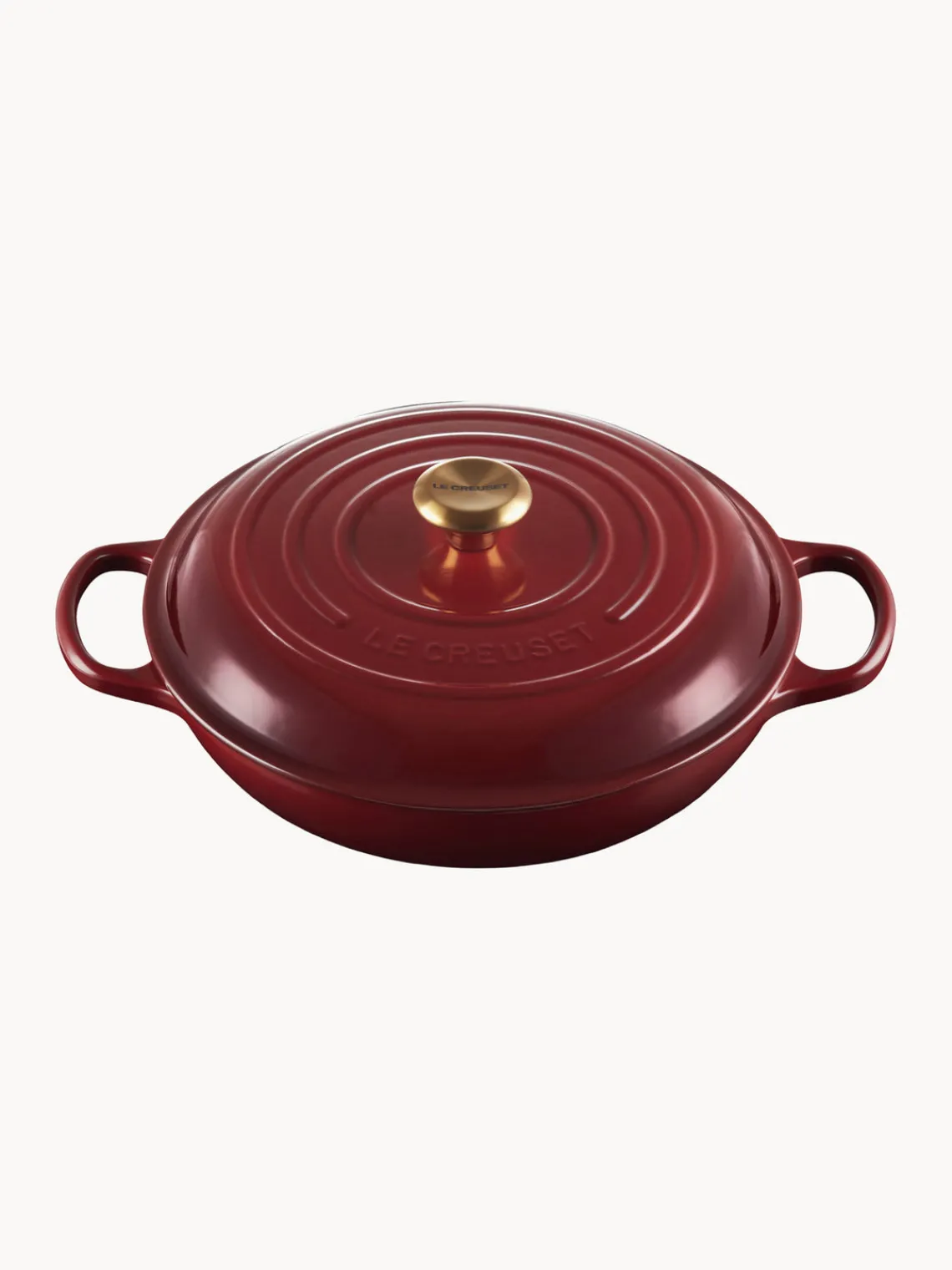 Ollas|Ollas>LE CREUSET Olla de hierro fundido Signature Collection Rojo vino, dorado