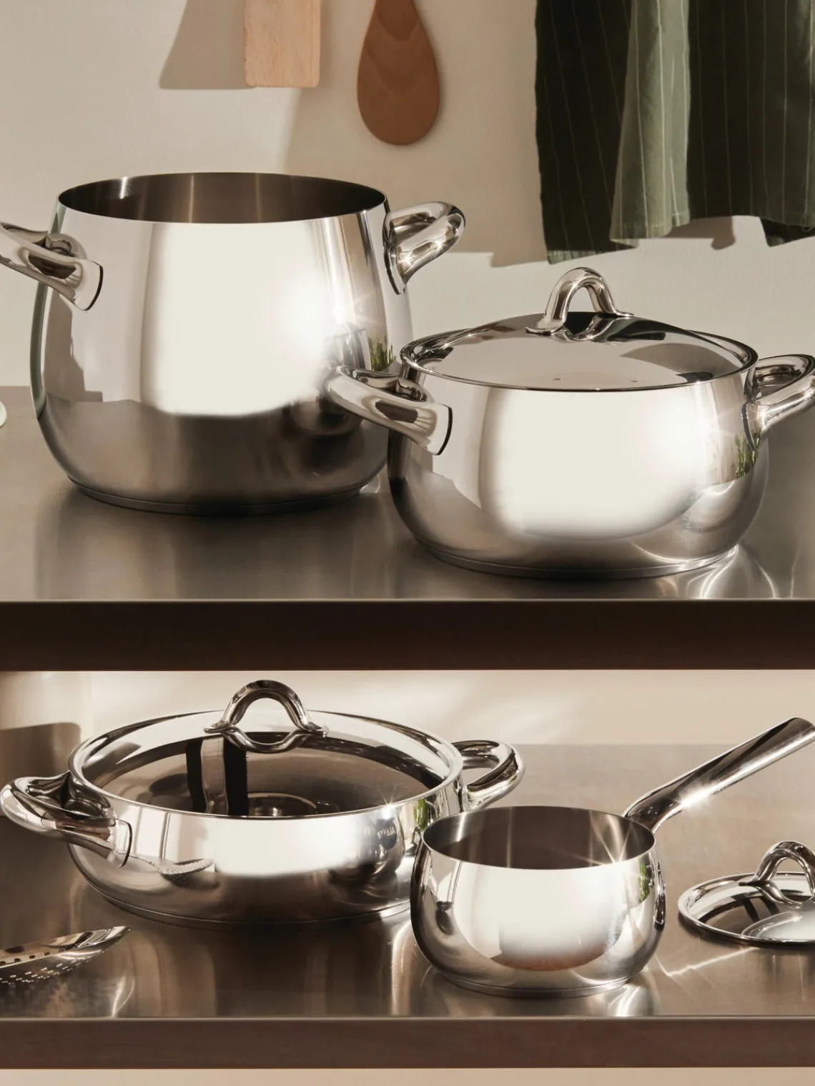 Ollas de acero inoxidable Mami, 7 uds. Ollas|Ollas