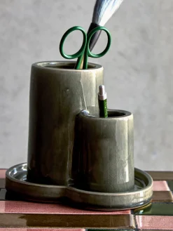 Escurreplatos|Almacenaje De Cocina>House Doctor Organizador de cerámica artesanal Order Taupe