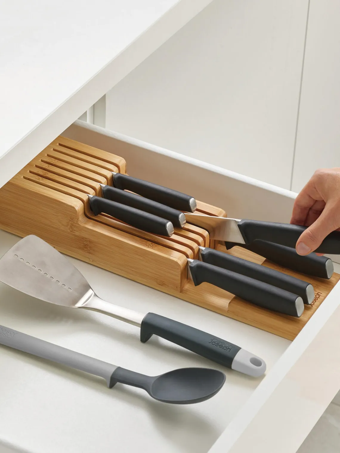 Cuchillos De Cocina Y Bloques|Cuchillos De Cocina>Joseph Joseph Organizador de cuchillos de bambú DrawerStore