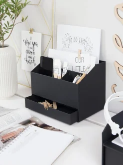 Material De Oficina|Material De Oficina>Bigso Box of Sweden Organizador de escritorio Greta Gris antracita