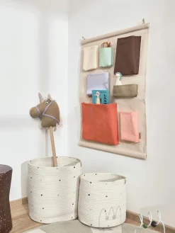 Decoración Infantil|Colgadores Y Estantes De Pared>Oyoy Living Design Organizador de pared infantil Saga Beige, multicolor