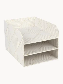 Material De Oficina|Material De Oficina>Bigso Box of Sweden Organizadores de documentos Trey Blanco Off White, dorado