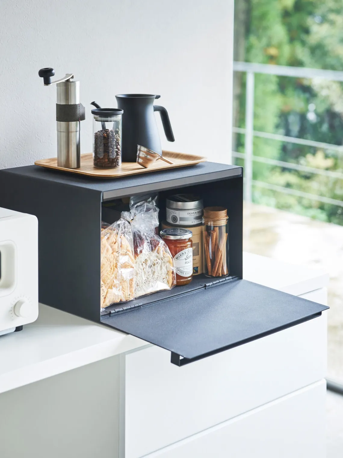 Cestas Para Pan|Almacenaje De Cocina>Yamazaki Panera con imán Tower