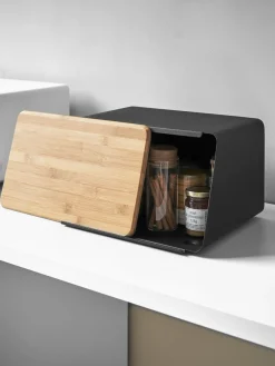 Panera con tabla de cortar Tower Cestas Para Pan|Almacenaje De Cocina