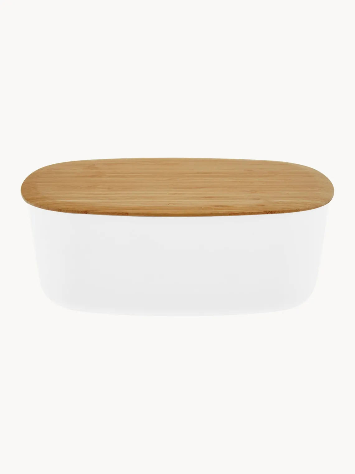 Cestas Para Pan|Almacenaje De Cocina>Rig-Tig Panera con tapadera de bambú Box-It Blanco, madera de bambú