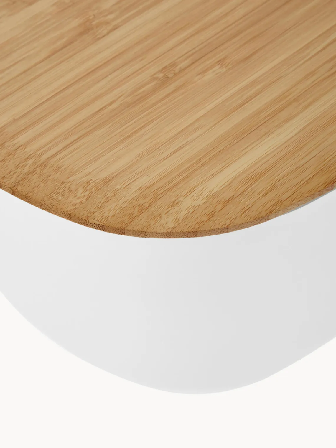 Cestas Para Pan|Almacenaje De Cocina>Rig-Tig Panera con tapadera de bambú Box-It Blanco, madera de bambú