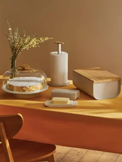 Panera con tapadera de bambú Mattina Cestas Para Pan|Almacenaje De Cocina