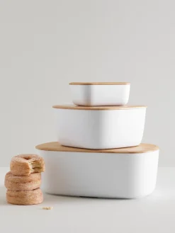 Clearance Panera con tapadera de bambú Box It Cestas Para Pan|Almacenaje De Cocina