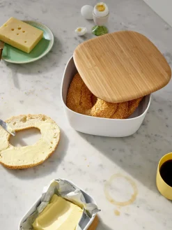 Clearance Panera con tapadera de bambú Box It Cestas Para Pan|Almacenaje De Cocina