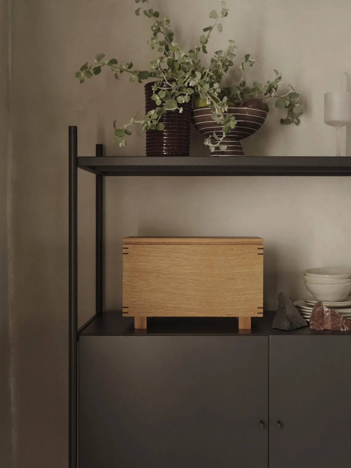 Cestas Para Pan|Almacenaje De Cocina>Ferm Living Panera de madera de roble Bon