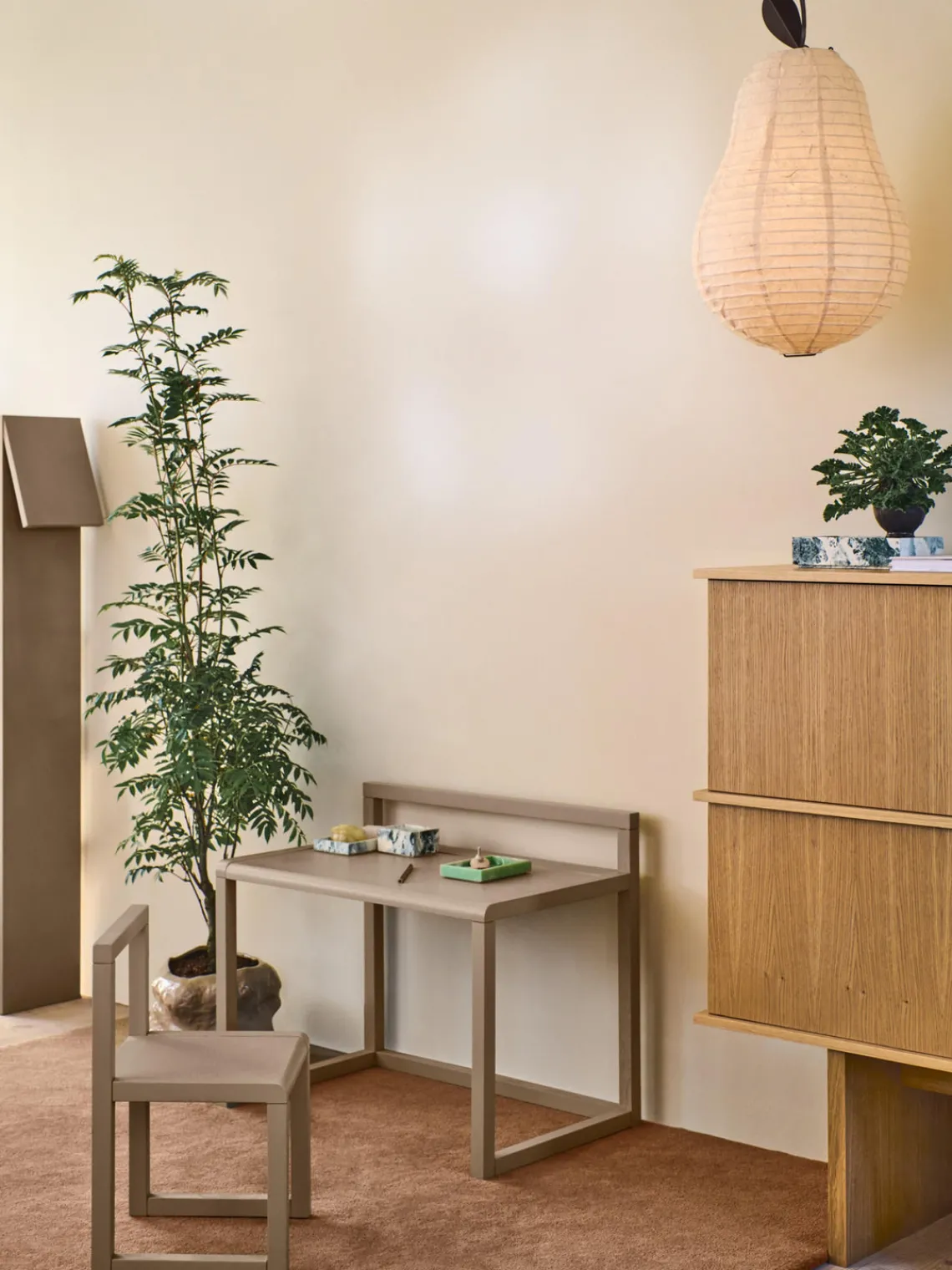 Decoración Infantil|Lámparas Infantiles>Ferm Living Kids Pantalla artesanal de papel Washi Pear