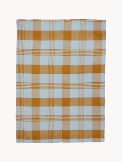 Textiles De Cocina Y Manteles|Textiles De Cocina>HKLIVING Paño de cocina artesanal de lino Vida Azul claro, marrón claro