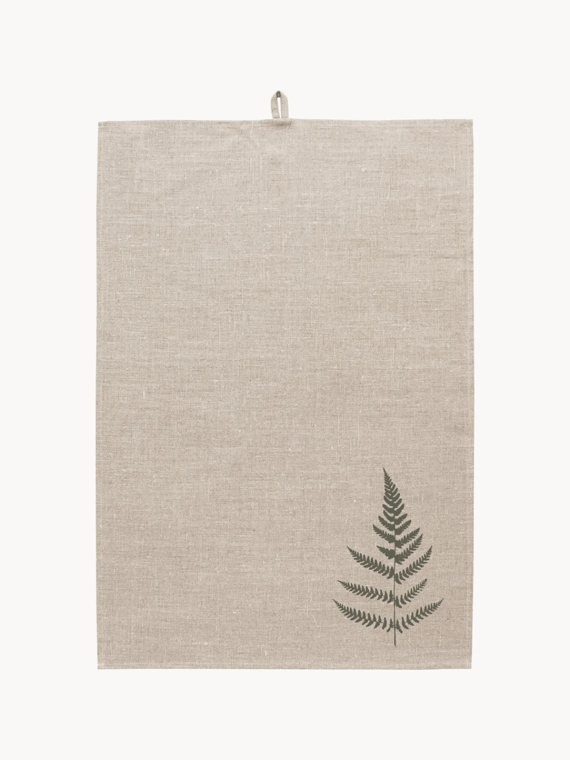 Textiles De Cocina Y Manteles|Textiles De Cocina>Frohstoff Paño de cocina artesanal Dalila Greige, verde oliva