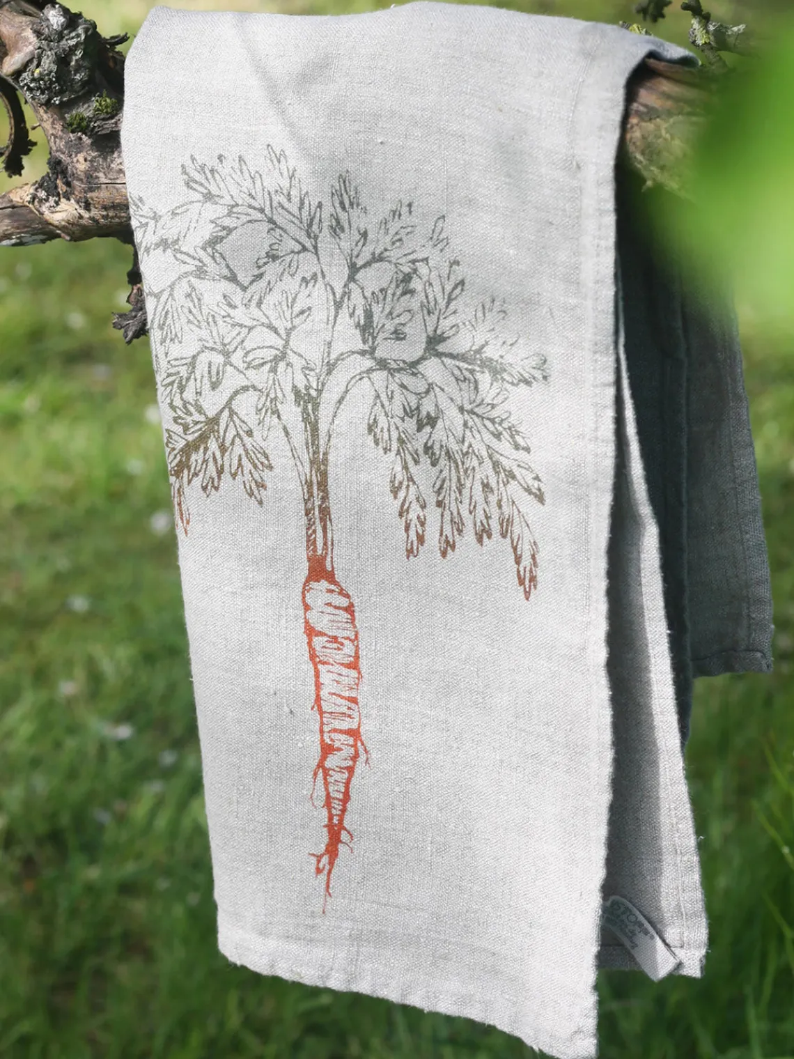 Textiles De Cocina Y Manteles|Textiles De Cocina>Frohstoff Paño de cocina artesanal Dalila Beige claro, naranja, verde oliva