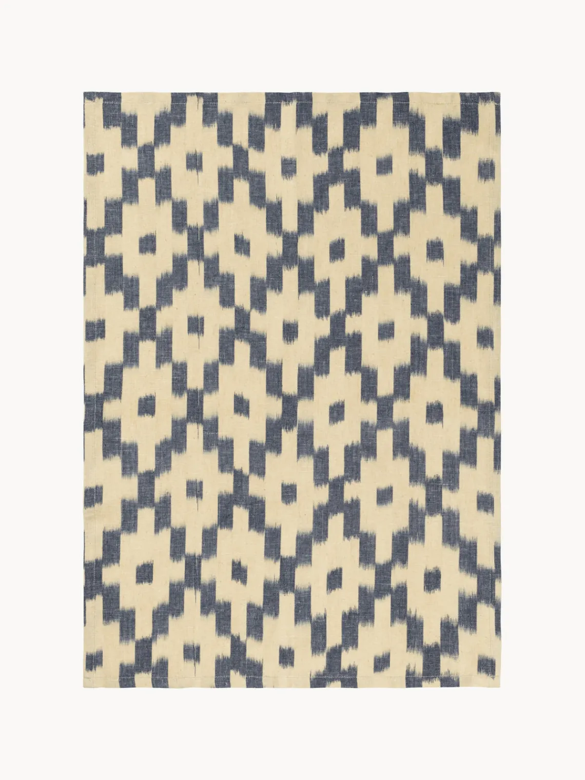 Textiles De Cocina Y Manteles|Textiles De Cocina>Ferm Living Paño de cocina de algodón artesanal Ikat Beige, gris azulado