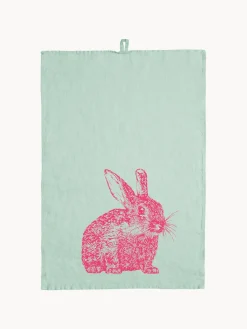 Textiles De Cocina Y Manteles|Textiles De Cocina>Frohstoff Paño de cocina de lino artesanal Wild Rabbit