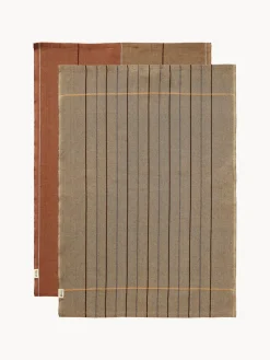 Textiles De Cocina Y Manteles|Textiles De Cocina>Ferm Living Paños de cocina de algodón ecológico Ito, 2 uds. Tonos grises y marrones