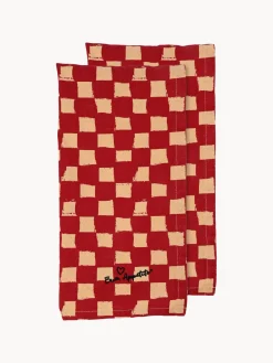 Textiles De Cocina Y Manteles|Textiles De Cocina>byon Paños de cocina Love, 2 uds. Rojo, beige, negro