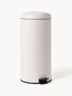 Cubos De Basura Y Reciclaje|Almacenaje De Cocina>Westwing Collection Papelera con pedal Rafa, 30 L Off White, negro