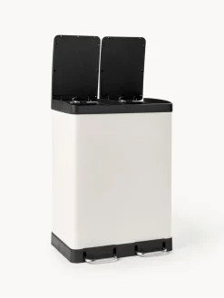 Cubos De Basura Y Reciclaje|Almacenaje De Cocina></noscript>Westwing Collection Papelera con pedal Rafa, 2x30 L Off White, negro