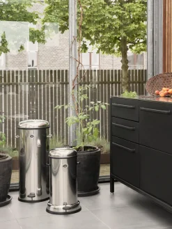 Cubos De Basura Y Reciclaje|Almacenaje De Cocina>Vipp Papelera con pedal 17 Plateado