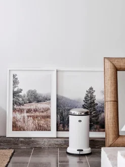 Cubos De Basura Y Reciclaje|Almacenaje De Cocina>Vipp Papelera con pedal 15 Blanco, plateado