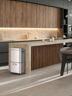 Hot Papelera con sensor Himalaya, 35 L + 25 L Cubos De Basura Y Reciclaje|Almacenaje De Cocina