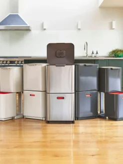 Clearance Papelera reciclaje Totem, 2x30 L Cubos De Basura Y Reciclaje|Almacenaje De Cocina