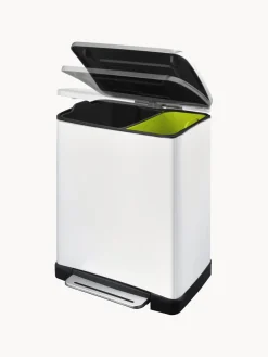 Cubos De Basura Y Reciclaje|Almacenaje De Cocina></noscript>EKO Papelera Recycle E-Cube, 28 L+18 L Blanco mate