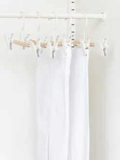 Decoración Infantil|Colgadores Y Estantes De Pared>Mustard Made Perchas Kids Clip, 5 uds. Blanco